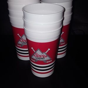 25 piece Coors Light hockey reusable  beer cups